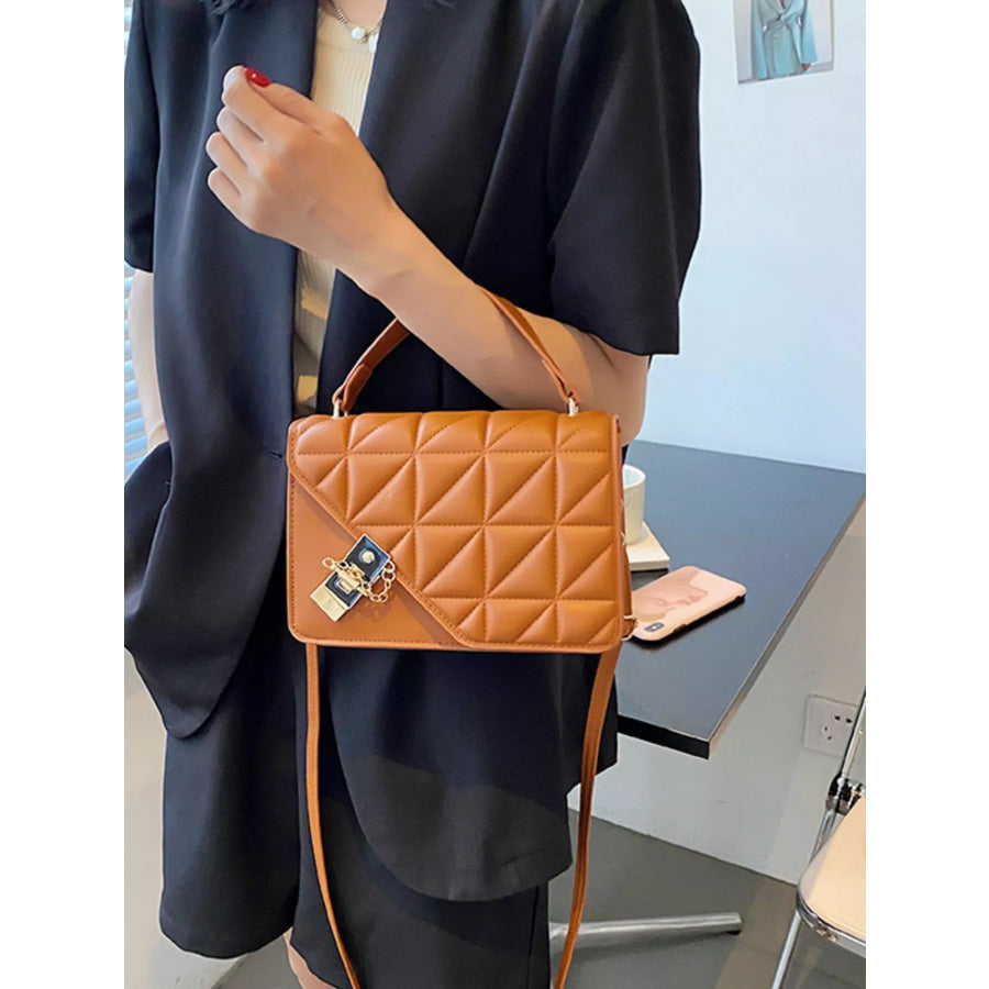 Quilted Flap Crossbody Bag Apparel and Accessories