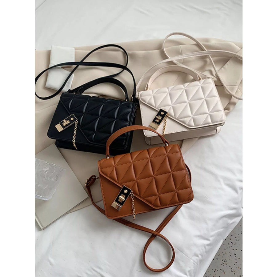 Quilted Flap Crossbody Bag Apparel and Accessories