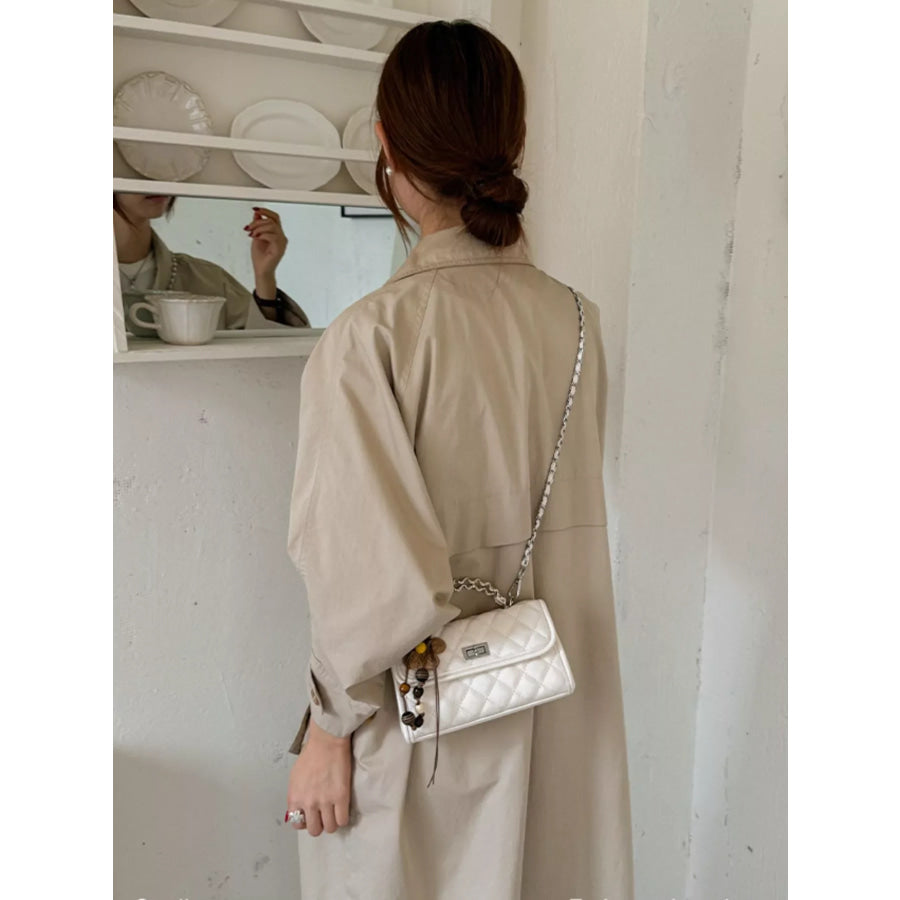 Quilted Flap Crossbody Bag Apparel and Accessories