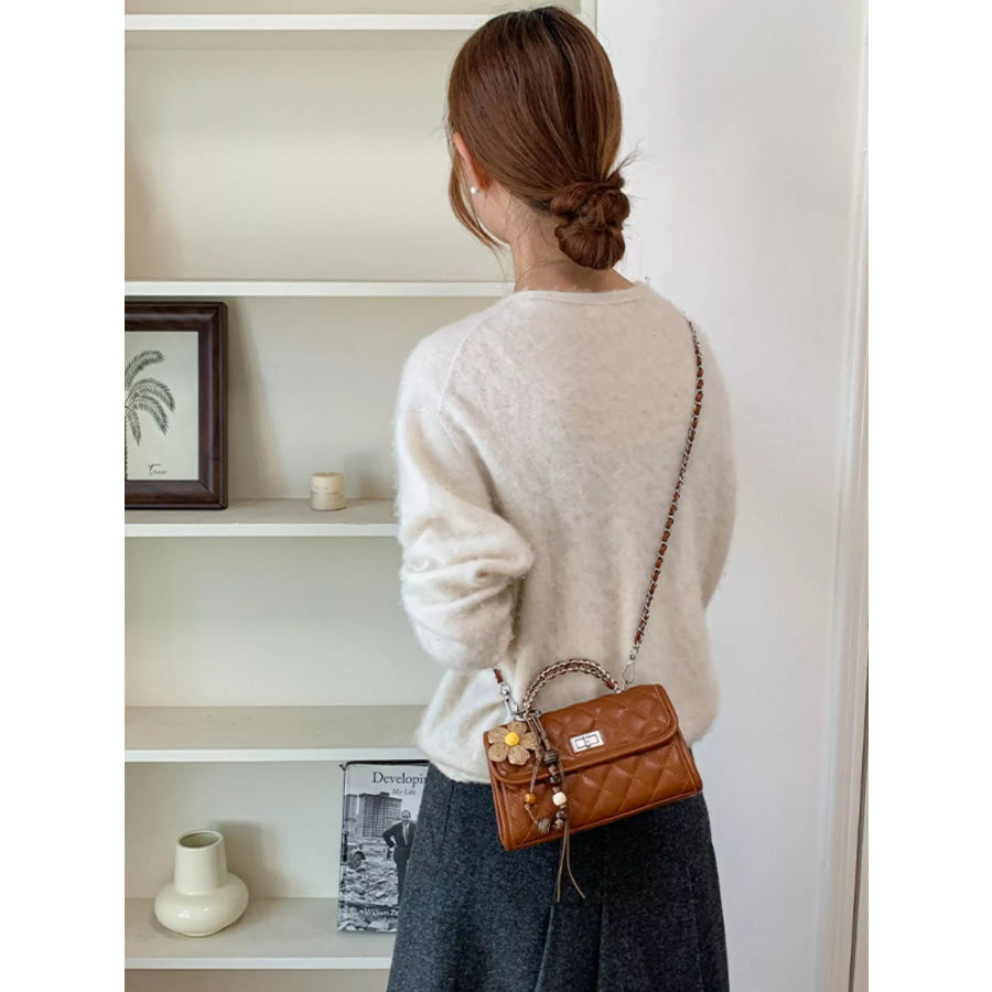 Quilted Flap Crossbody Bag Apparel and Accessories