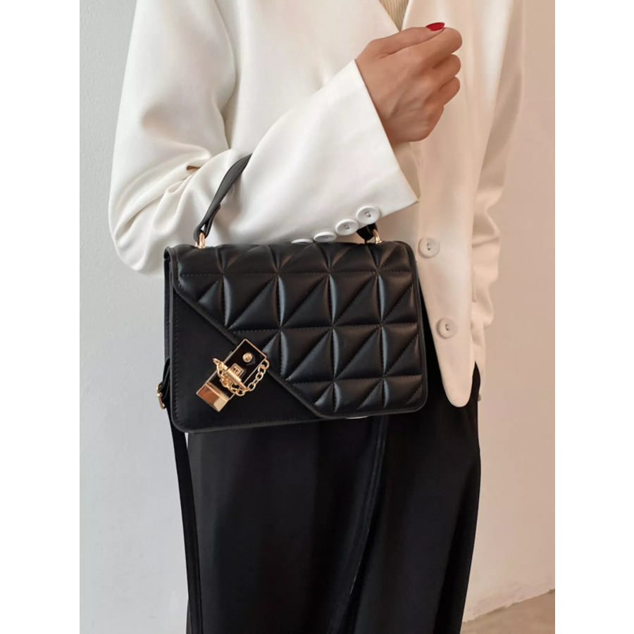 Quilted Flap Crossbody Bag Apparel and Accessories