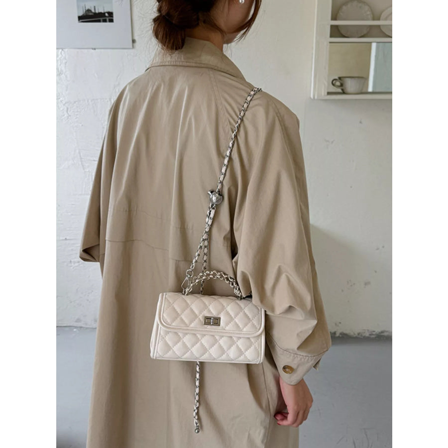 Quilted Flap Crossbody Bag Apparel and Accessories