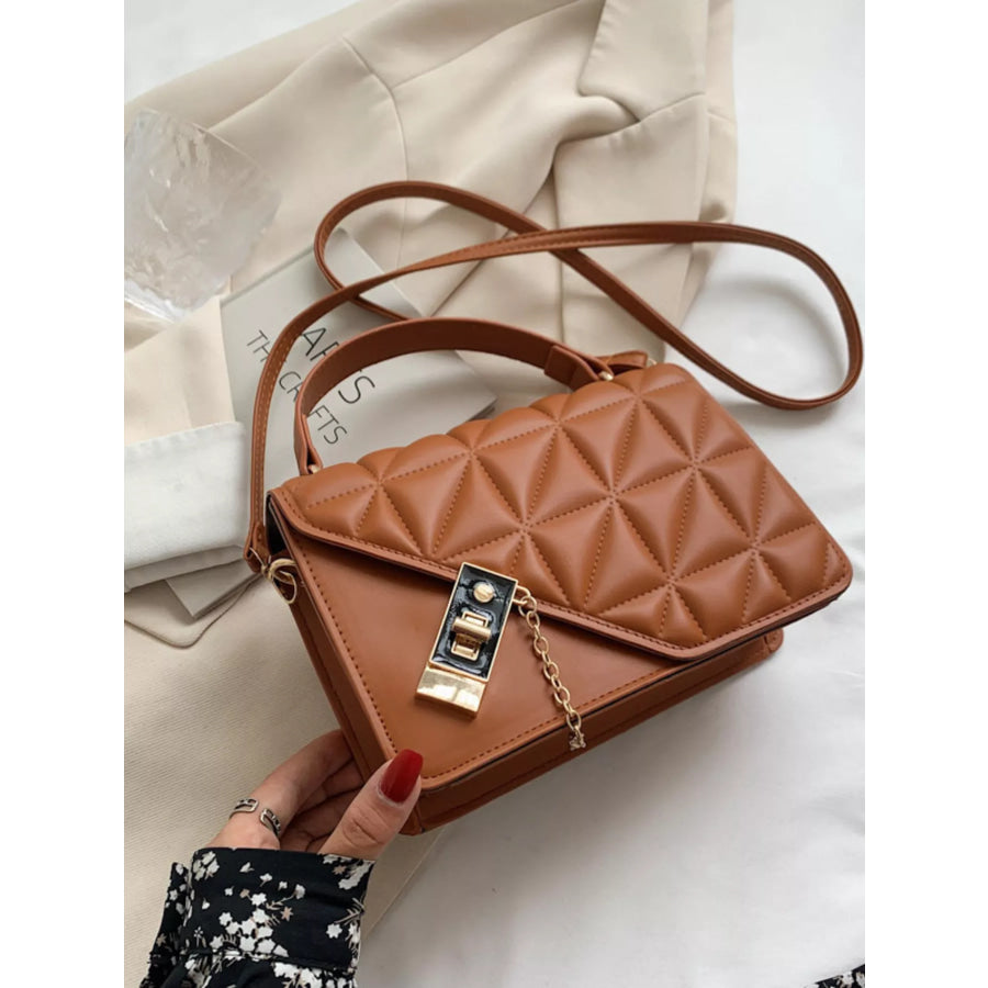 Quilted Flap Crossbody Bag Apparel and Accessories