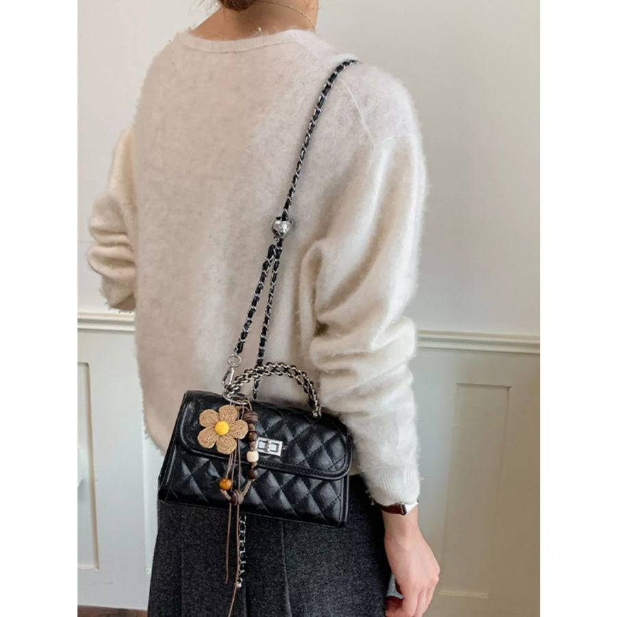 Quilted Flap Crossbody Bag Apparel and Accessories