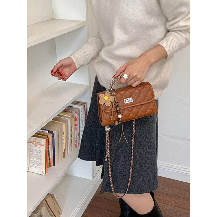 Quilted Flap Crossbody Bag Apparel and Accessories