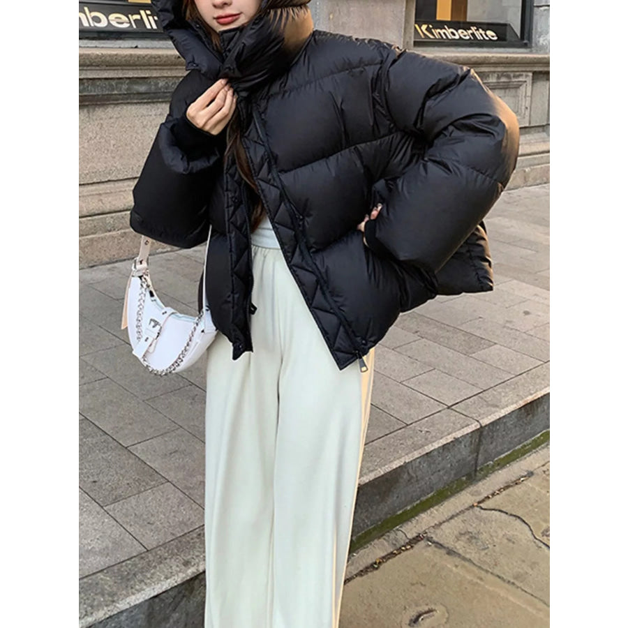 Quilted Hooded Puffer Jacket Apparel and Accessories