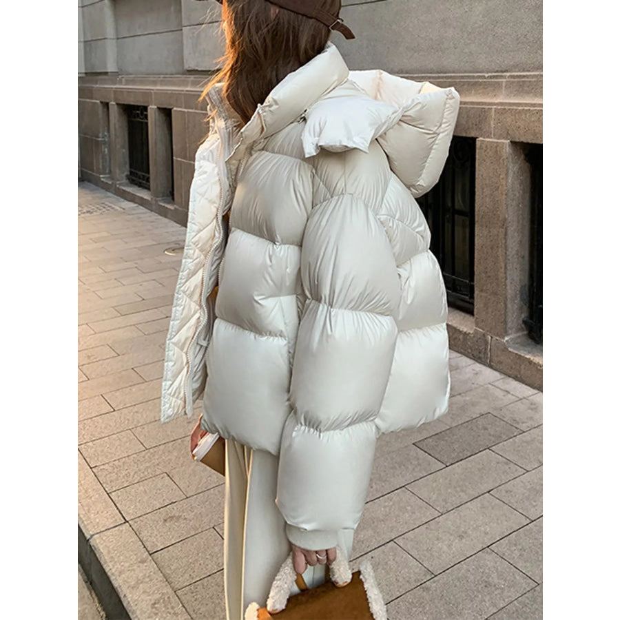 Quilted Hooded Puffer Jacket Apparel and Accessories