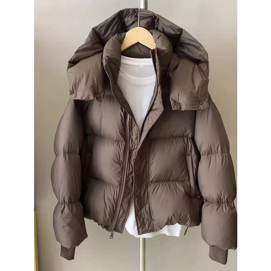 Quilted Hooded Puffer Jacket Apparel and Accessories