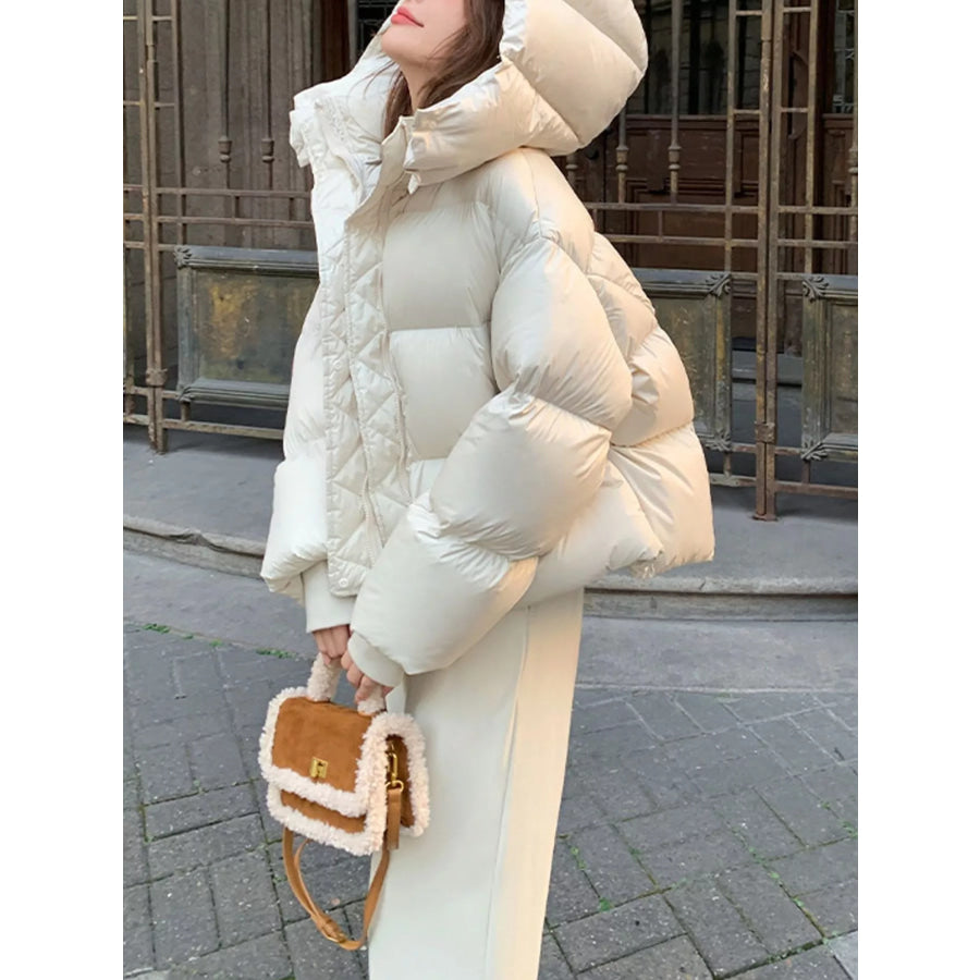 Quilted Hooded Puffer Jacket Apparel and Accessories