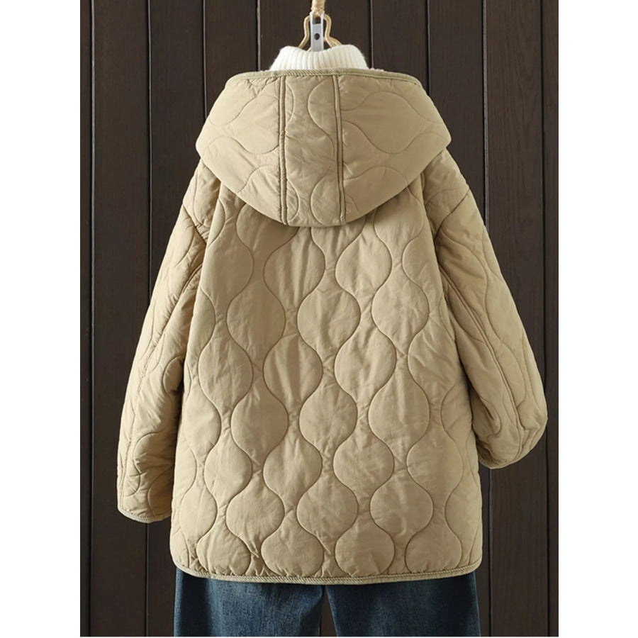 Quilted Hooded Sherpa Lined Outerwear Apparel and Accessories
