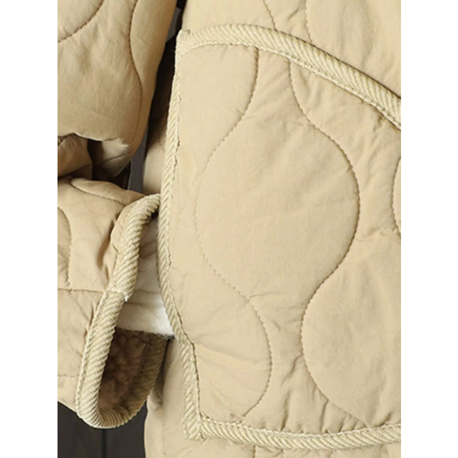 Quilted Hooded Sherpa Lined Outerwear Apparel and Accessories