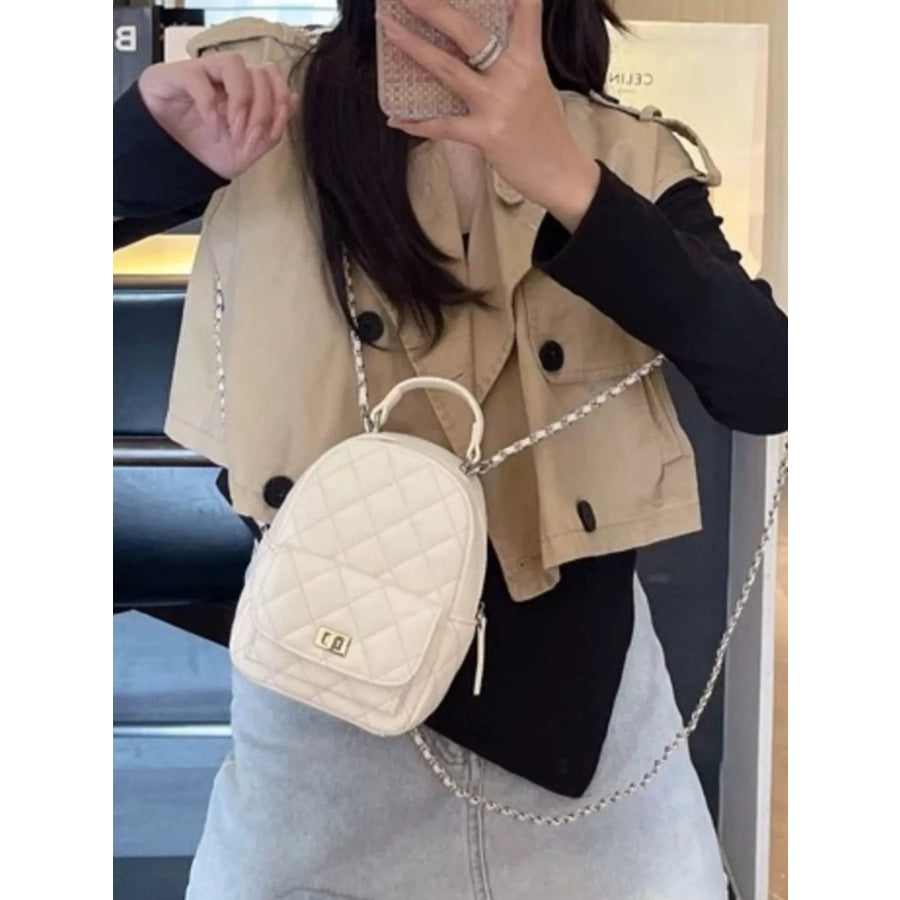 Quilted Mini Backpack Bag Apparel and Accessories