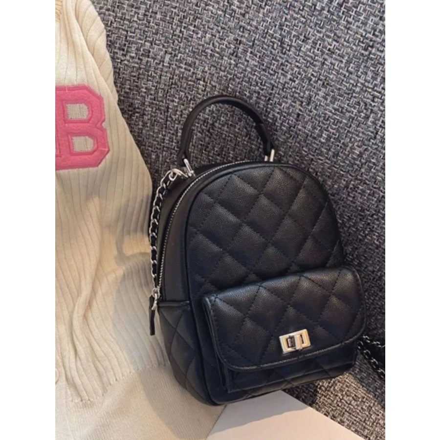 Quilted Mini Backpack Bag Apparel and Accessories