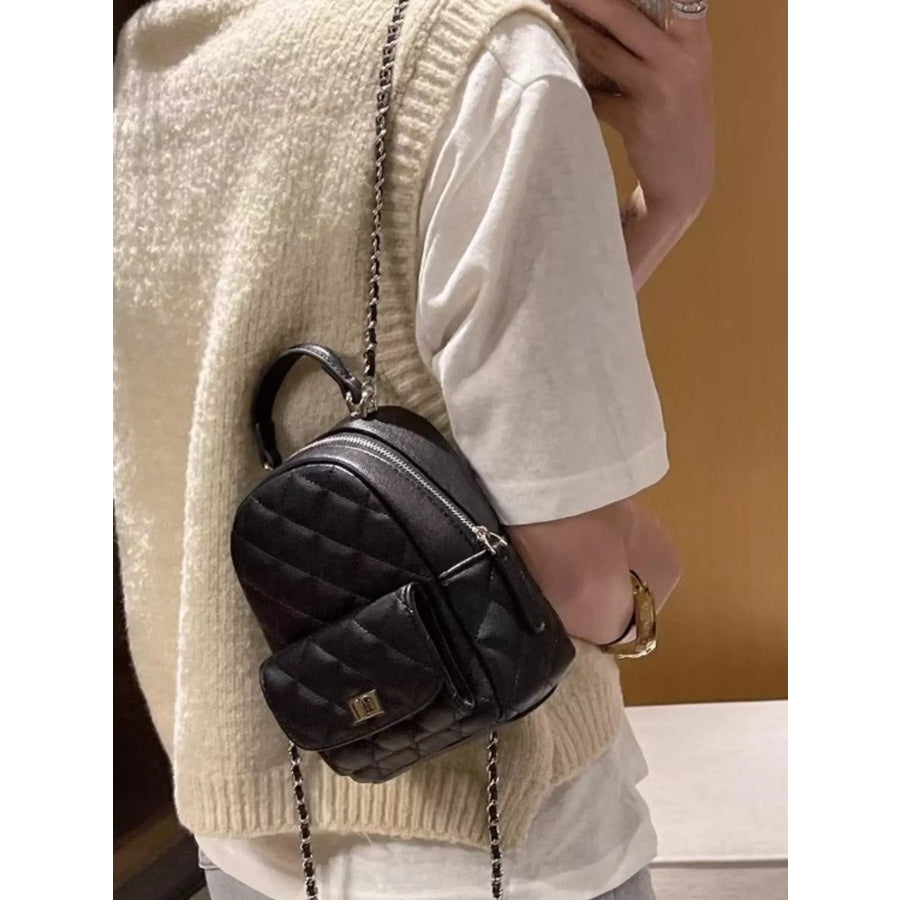 Quilted Mini Backpack Bag Apparel and Accessories