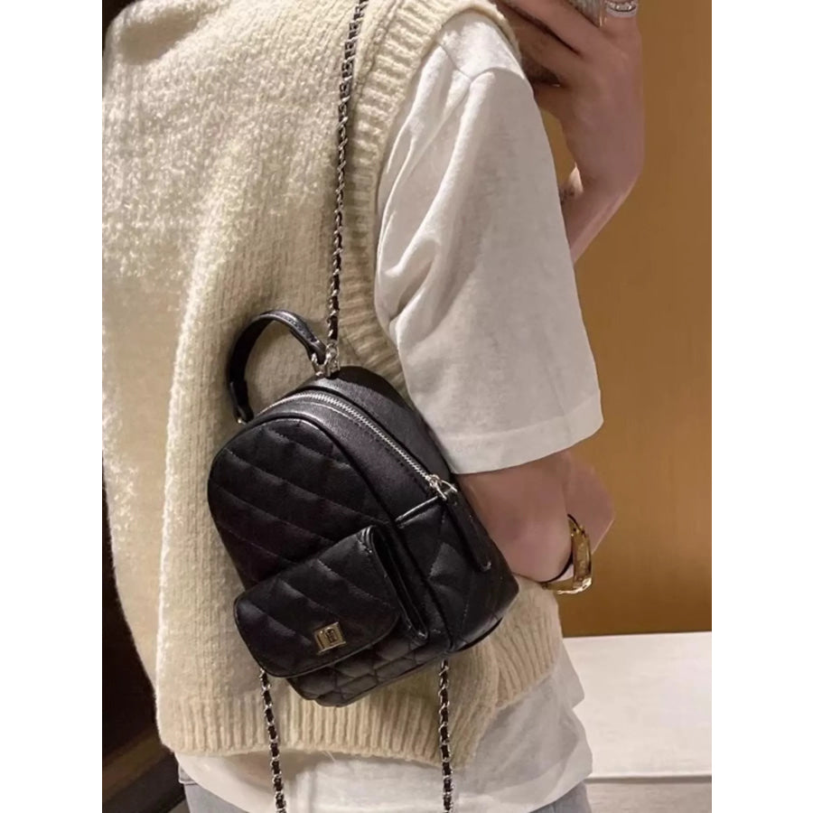 Quilted Mini Backpack Bag Apparel and Accessories