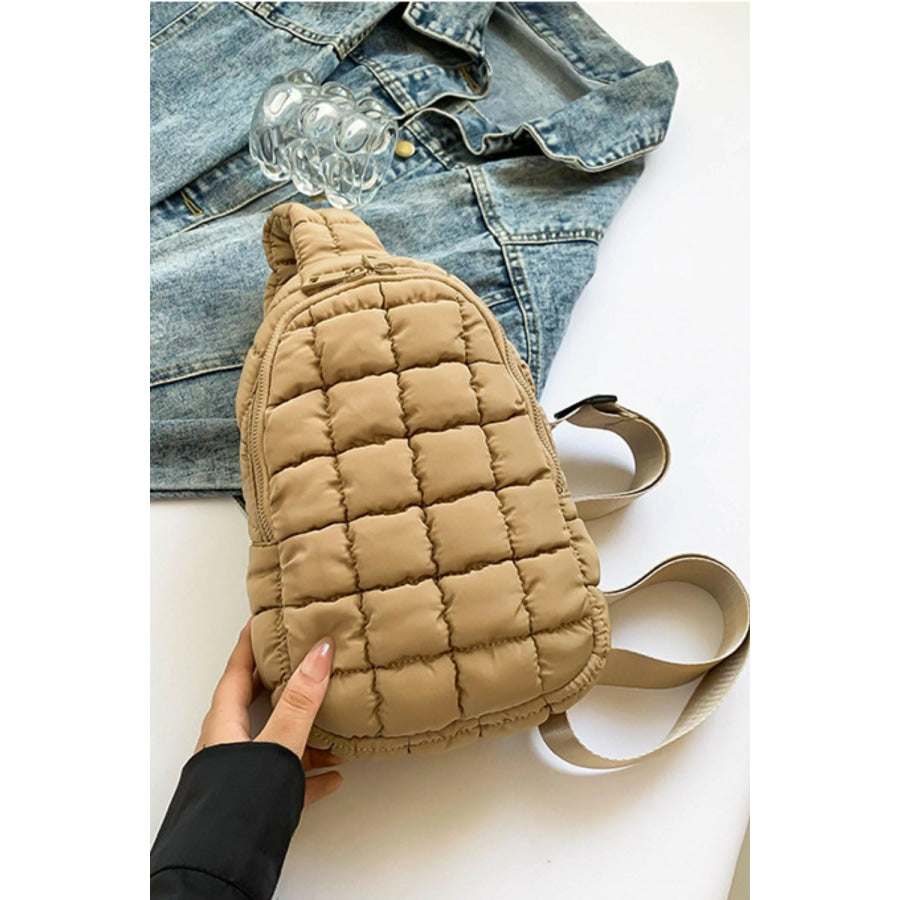 Quilted Nylon Crossbody Bag Apparel and Accessories