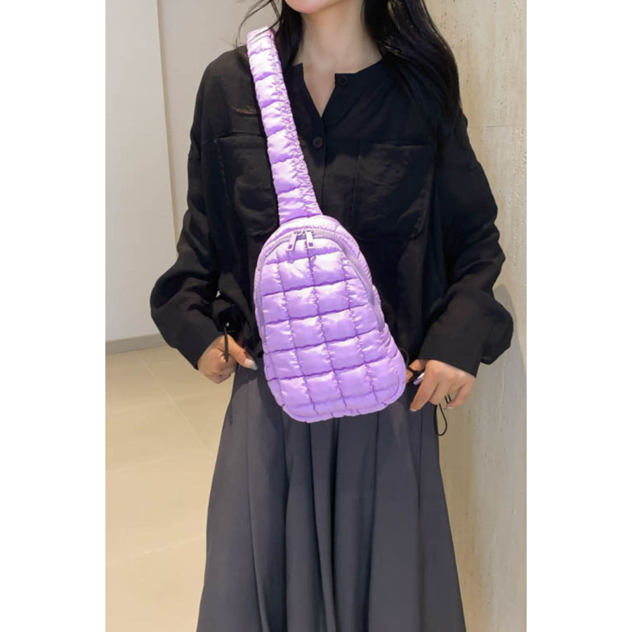 Quilted Nylon Crossbody Bag Apparel and Accessories