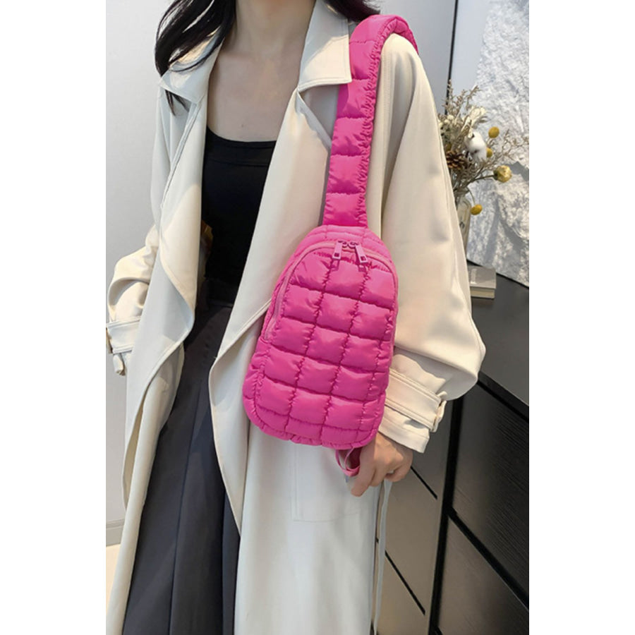 Quilted Nylon Crossbody Bag Apparel and Accessories