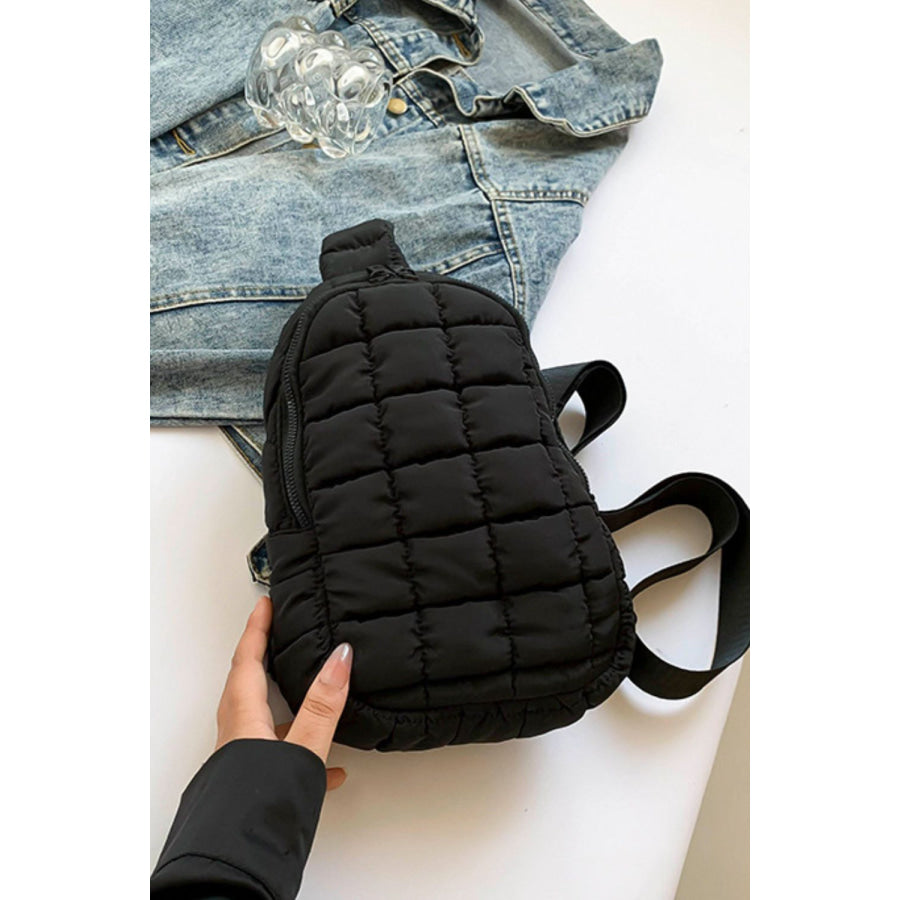 Quilted Nylon Crossbody Bag Apparel and Accessories