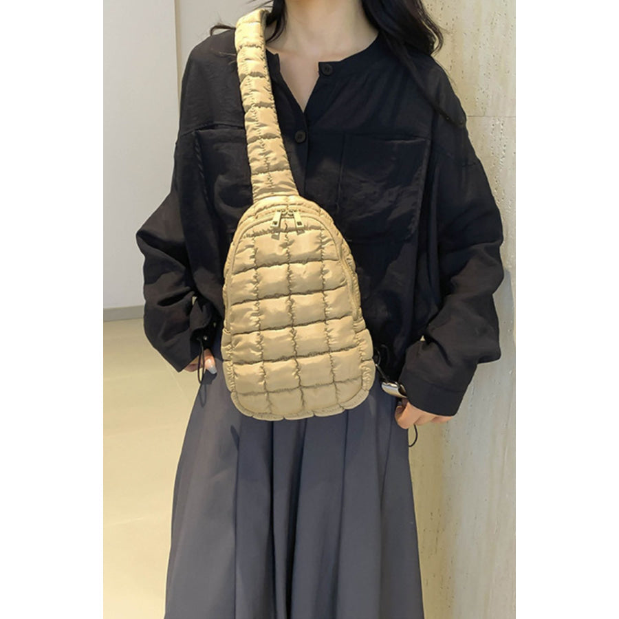 Quilted Nylon Crossbody Bag Apparel and Accessories