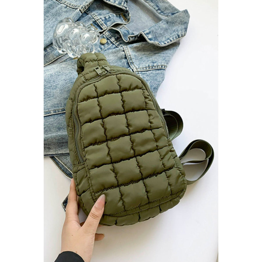 Quilted Nylon Crossbody Bag Apparel and Accessories