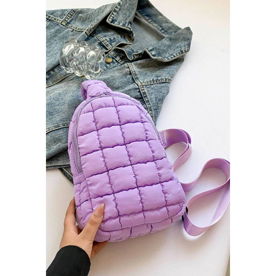 Quilted Nylon Crossbody Bag Apparel and Accessories