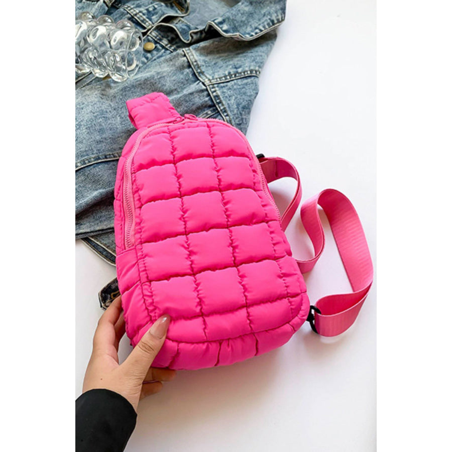 Quilted Nylon Crossbody Bag Apparel and Accessories