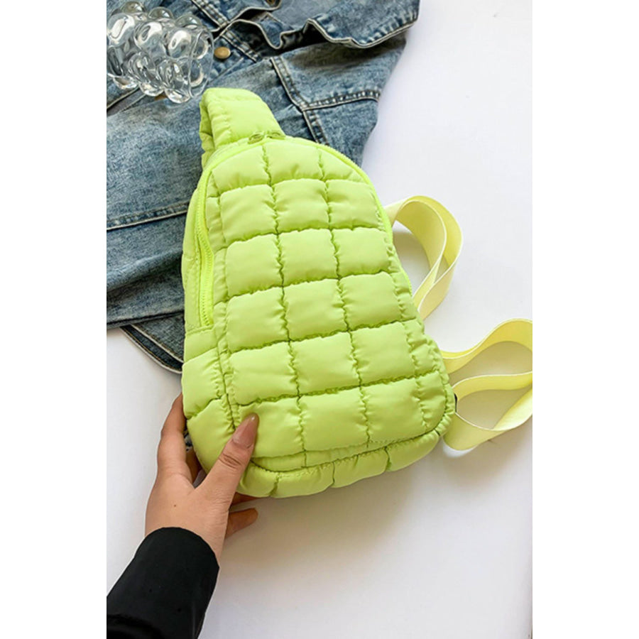 Quilted Nylon Crossbody Bag Apparel and Accessories