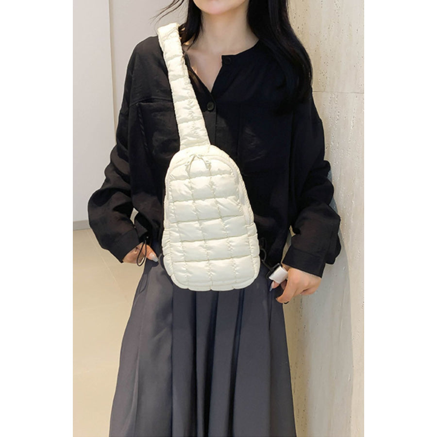 Quilted Nylon Crossbody Bag Apparel and Accessories