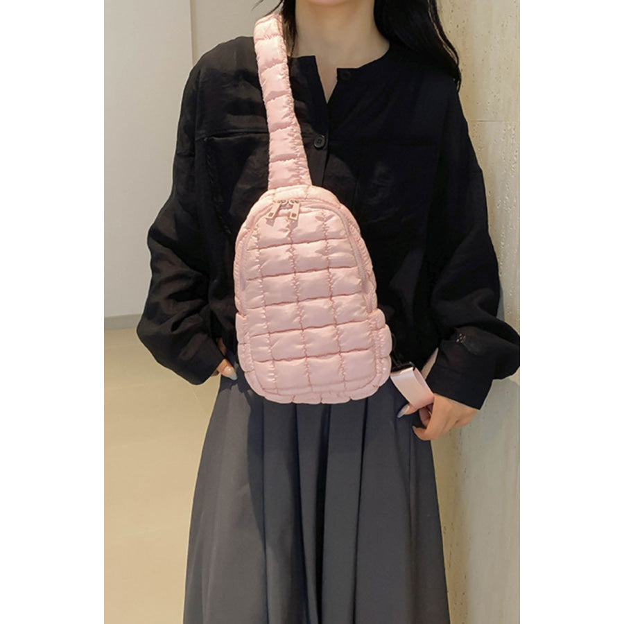 Quilted Nylon Crossbody Bag Apparel and Accessories