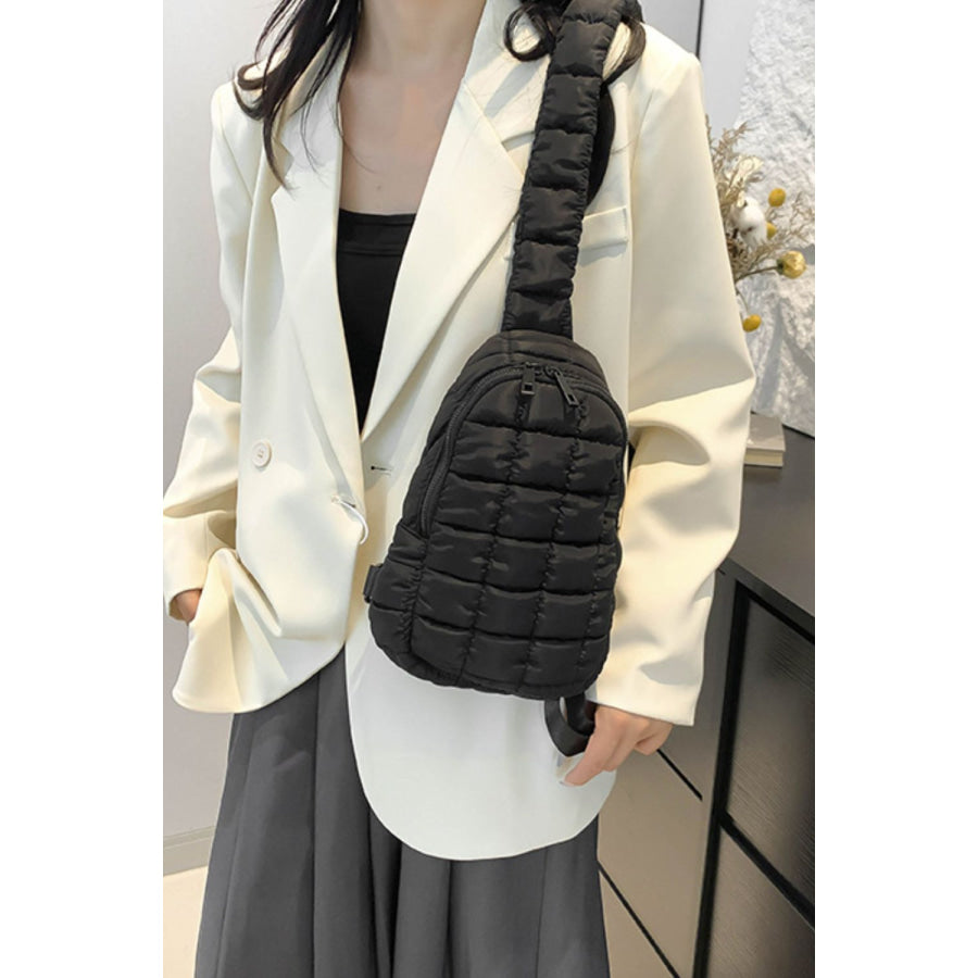 Quilted Nylon Crossbody Bag Apparel and Accessories