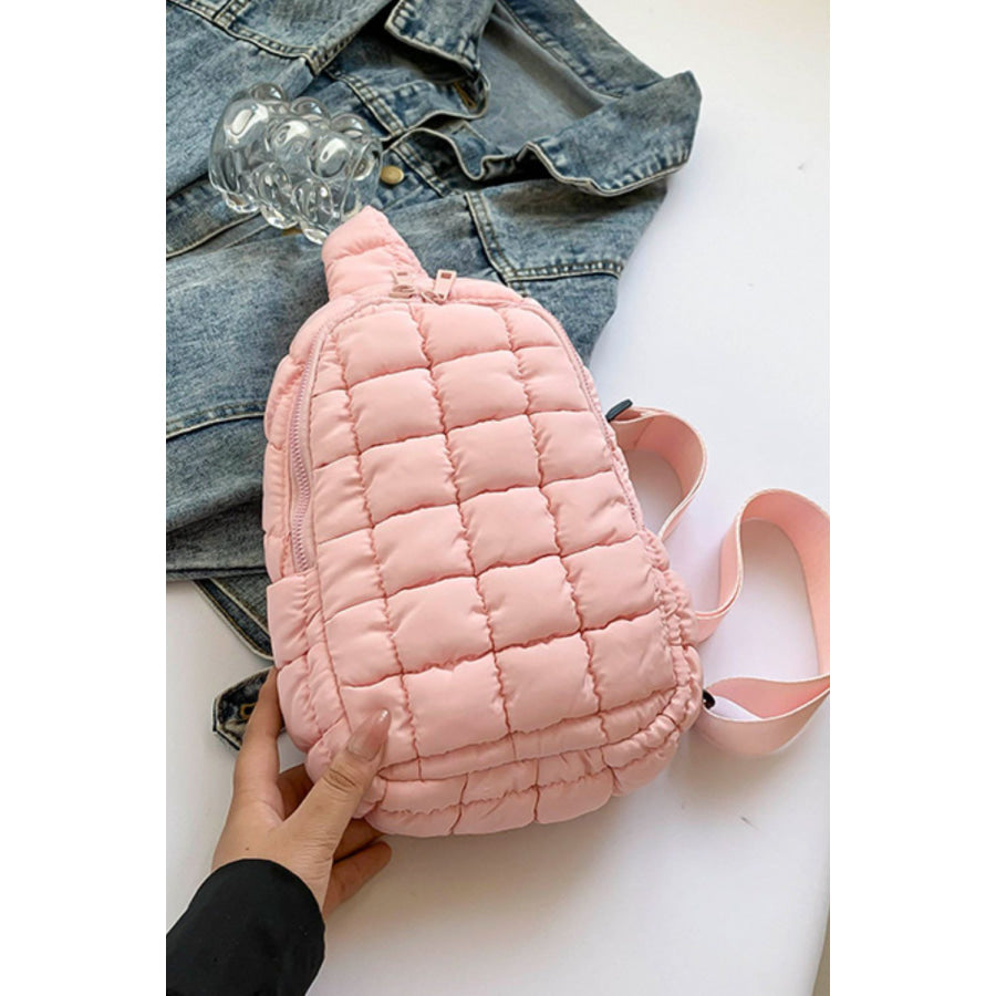 Quilted Nylon Crossbody Bag Apparel and Accessories