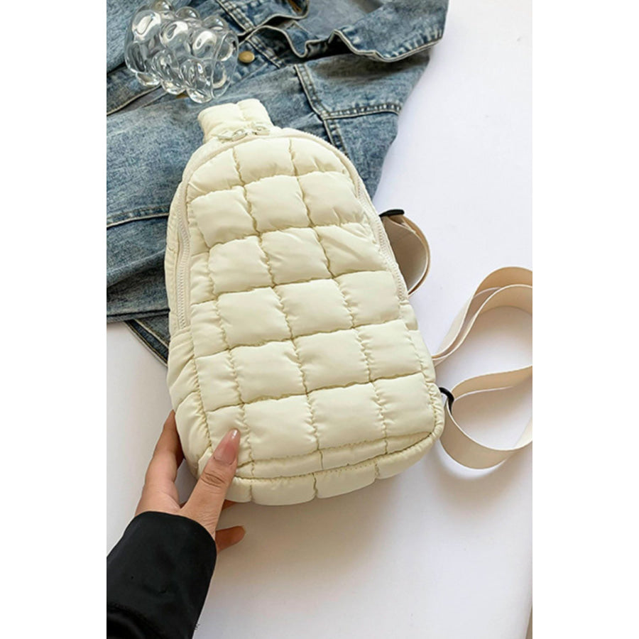 Quilted Nylon Crossbody Bag Apparel and Accessories