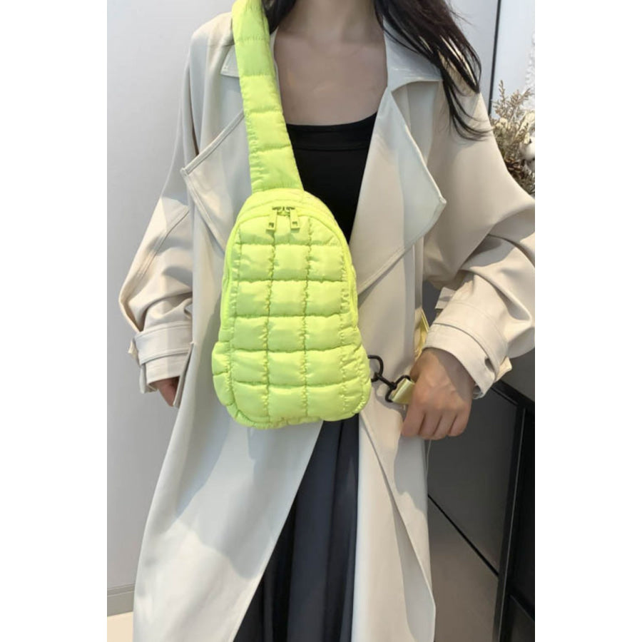 Quilted Nylon Crossbody Bag Apparel and Accessories