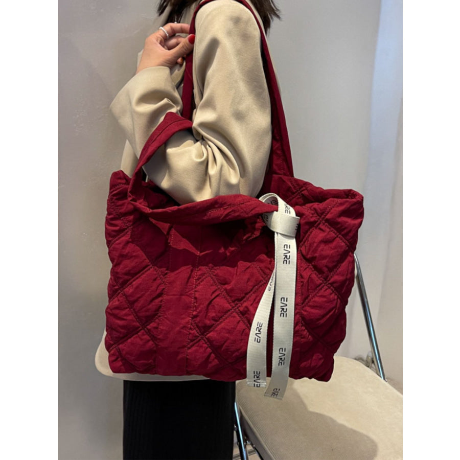 Quilted Nylon Large Tote Bag Apparel and Accessories