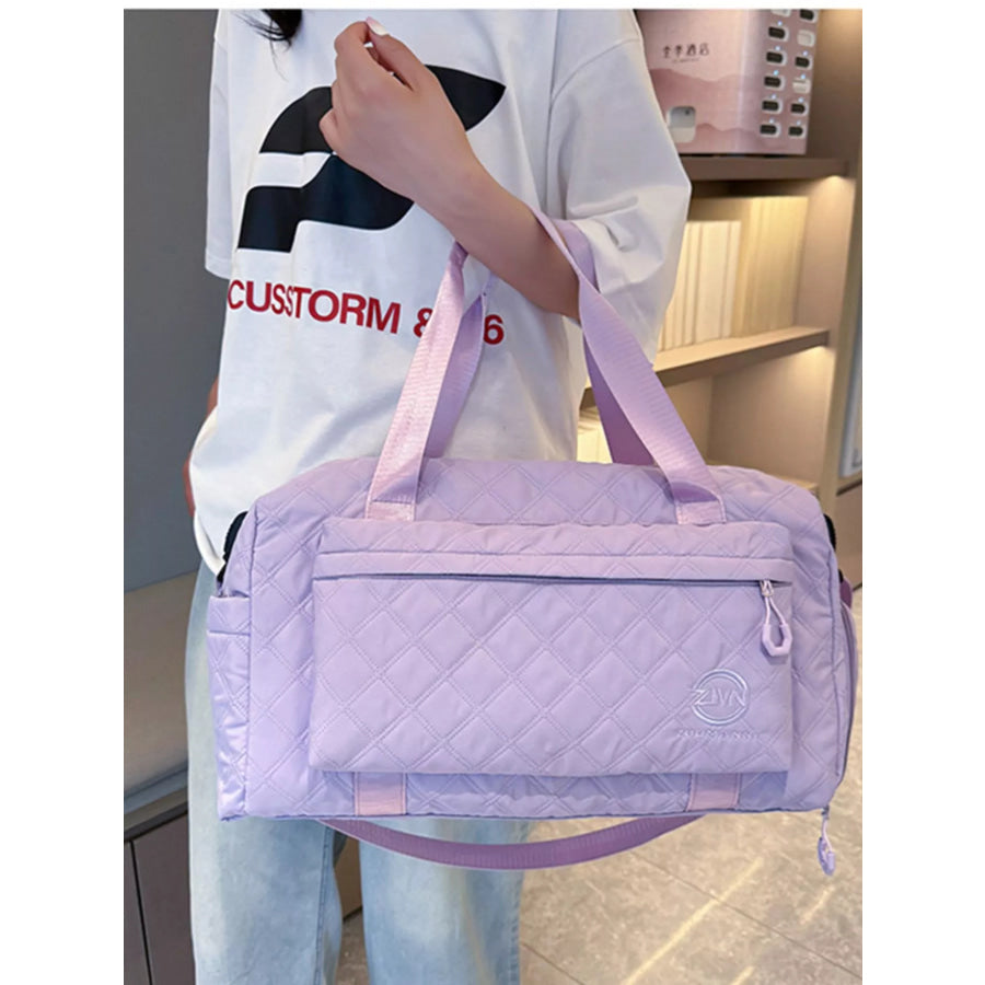 Quilted Oxford Cloth Travel Bag Taro Purple / onesize Apparel and Accessories