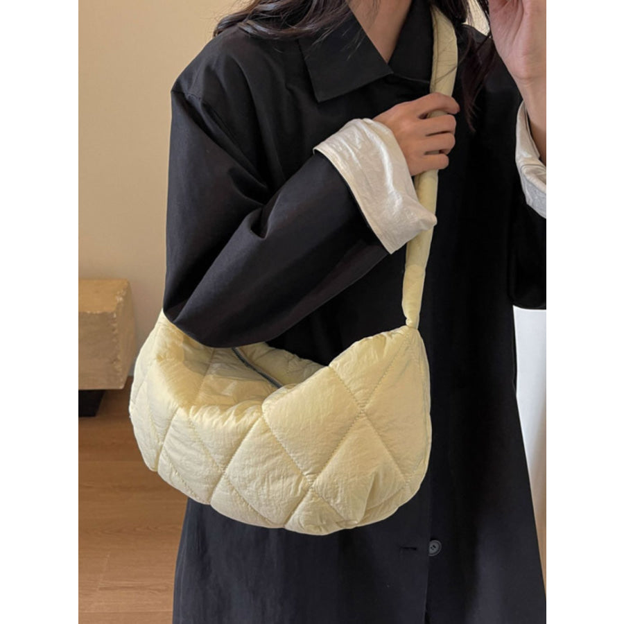 Quilted Polyester Crossbody Bag Apparel and Accessories