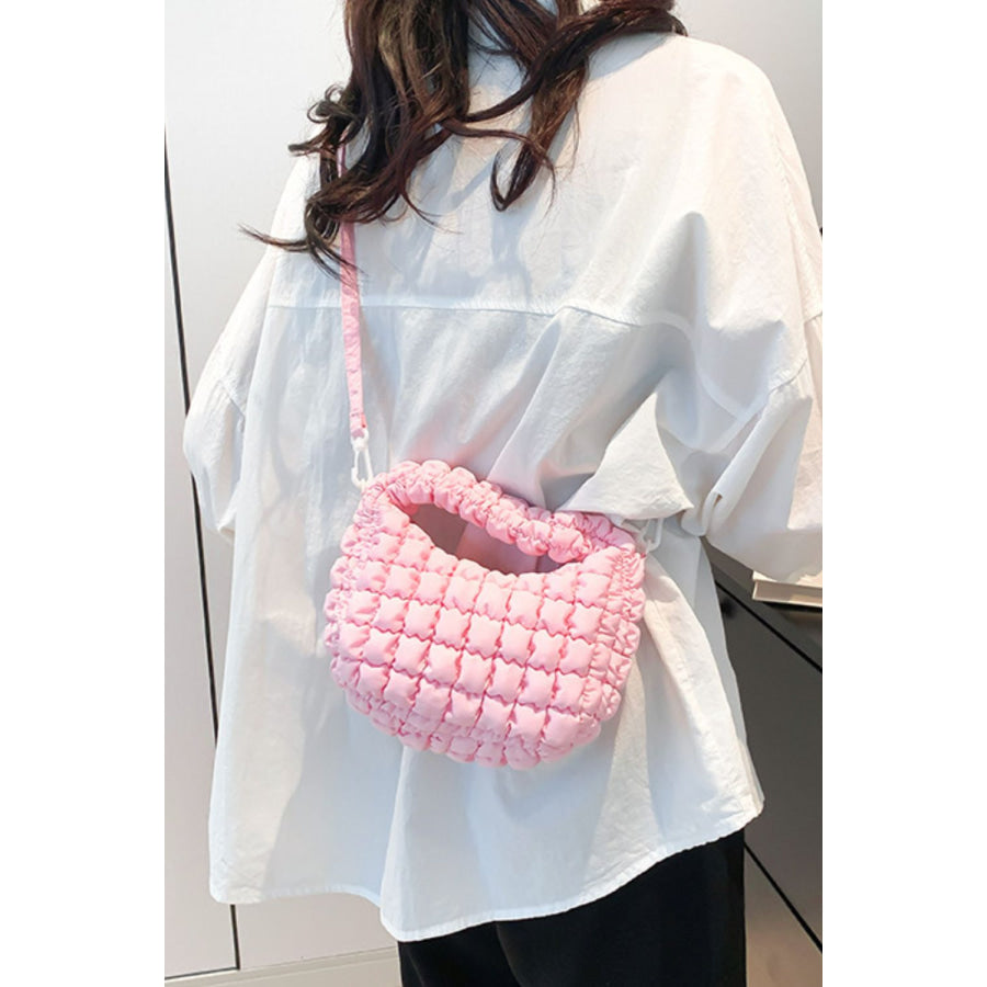 Quilted Puffy Removable Strap Crossbody Bag Apparel and Accessories