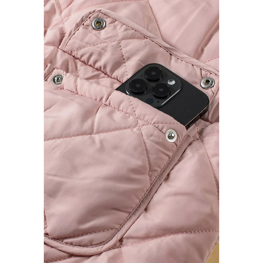 Quilted Sherpa-Lined Vest Coat Apparel and Accessories