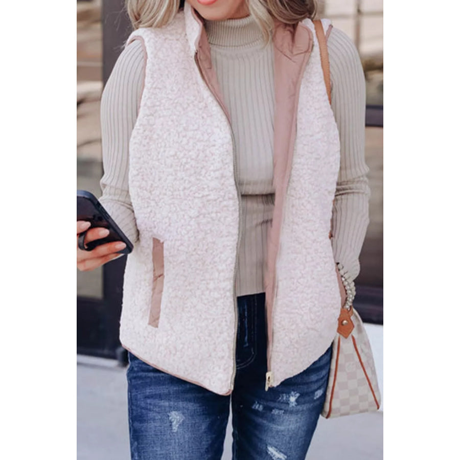 Quilted Sherpa-Lined Vest Coat Apparel and Accessories