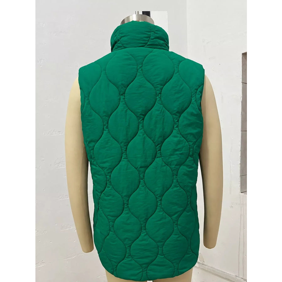 Quilted Snap Button Vest Coat Apparel and Accessories