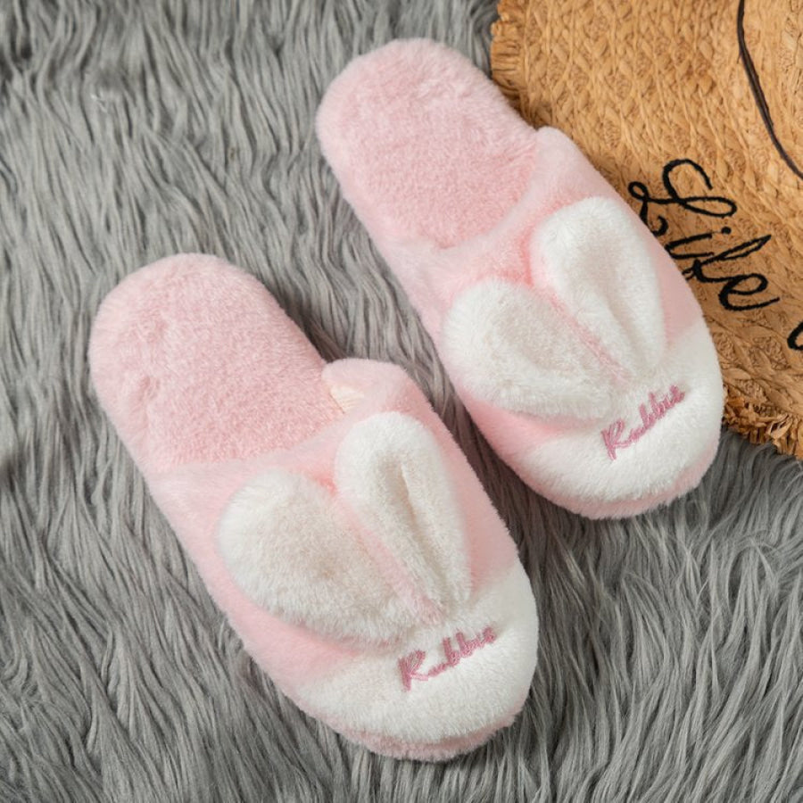 Rabbit Ears Round Toe Slippers Apparel and Accessories