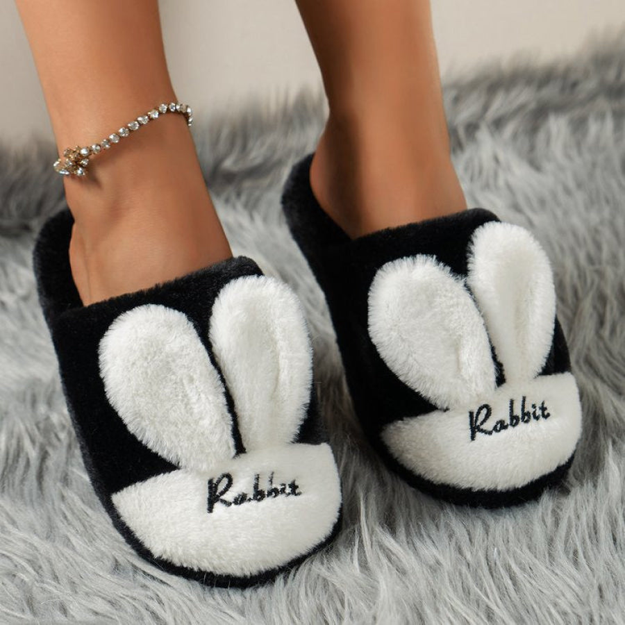 Rabbit Ears Round Toe Slippers Apparel and Accessories