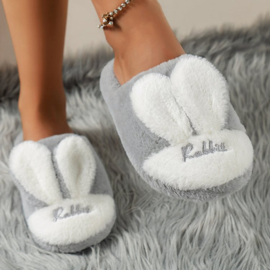 Rabbit Ears Round Toe Slippers Apparel and Accessories