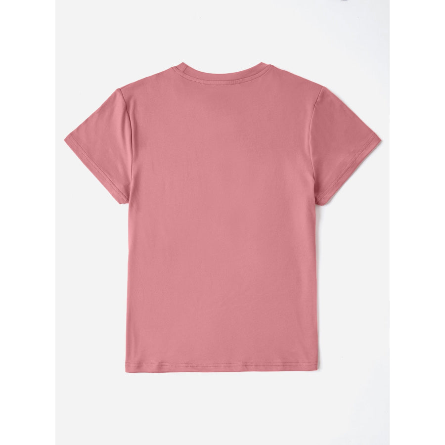 Rabbit Round Neck Short Sleeve T-Shirt Apparel and Accessories