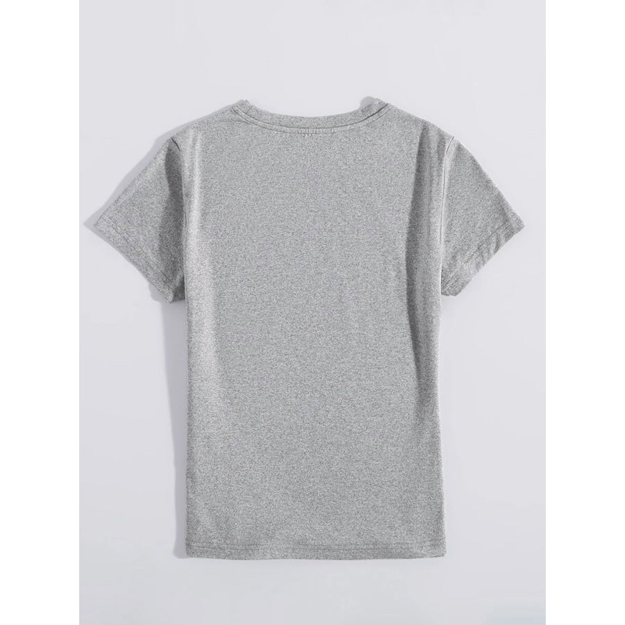 Rabbit Round Neck Short Sleeve T-Shirt Apparel and Accessories
