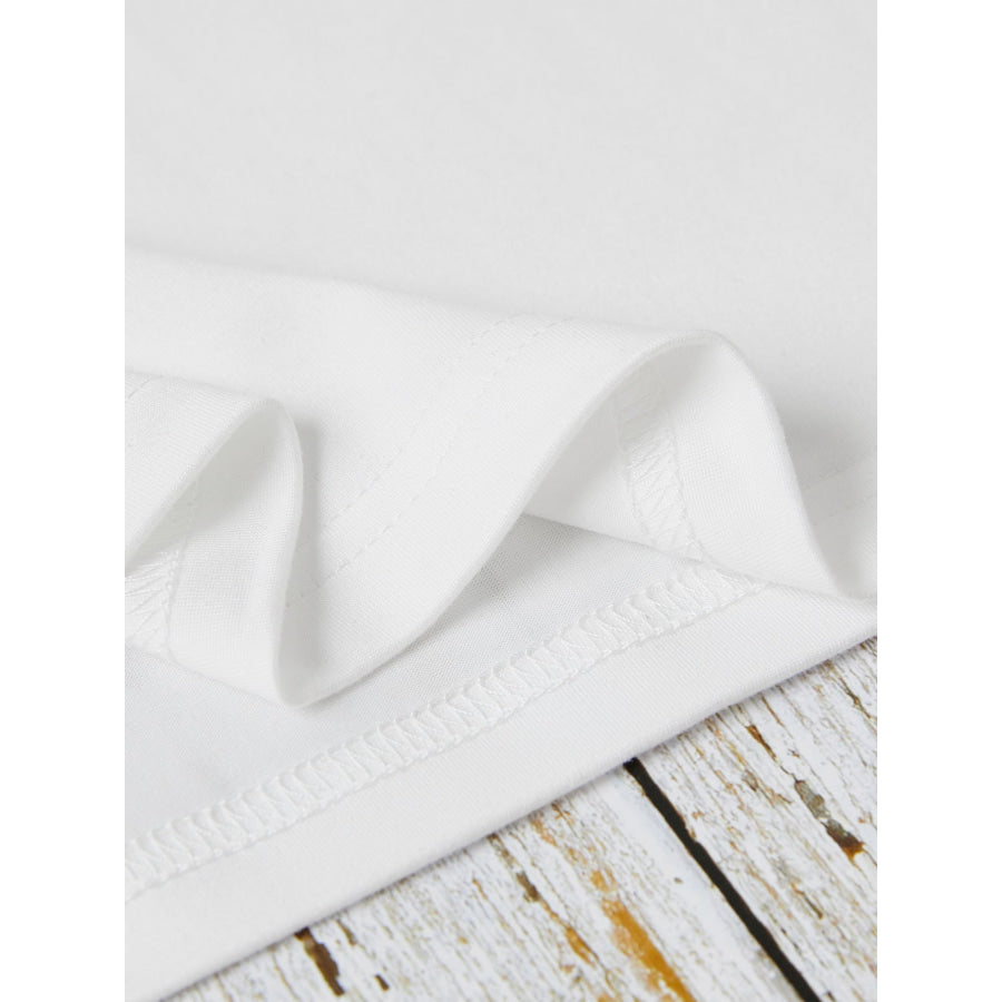 Rabbit Round Neck Short Sleeve T - Shirt Apparel and Accessories