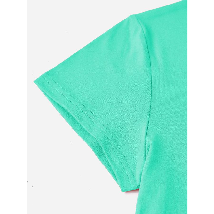 Rabbit Round Neck Short Sleeve T - Shirt Apparel and Accessories