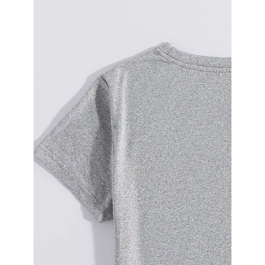 Rabbit Round Neck Short Sleeve T - Shirt Apparel and Accessories