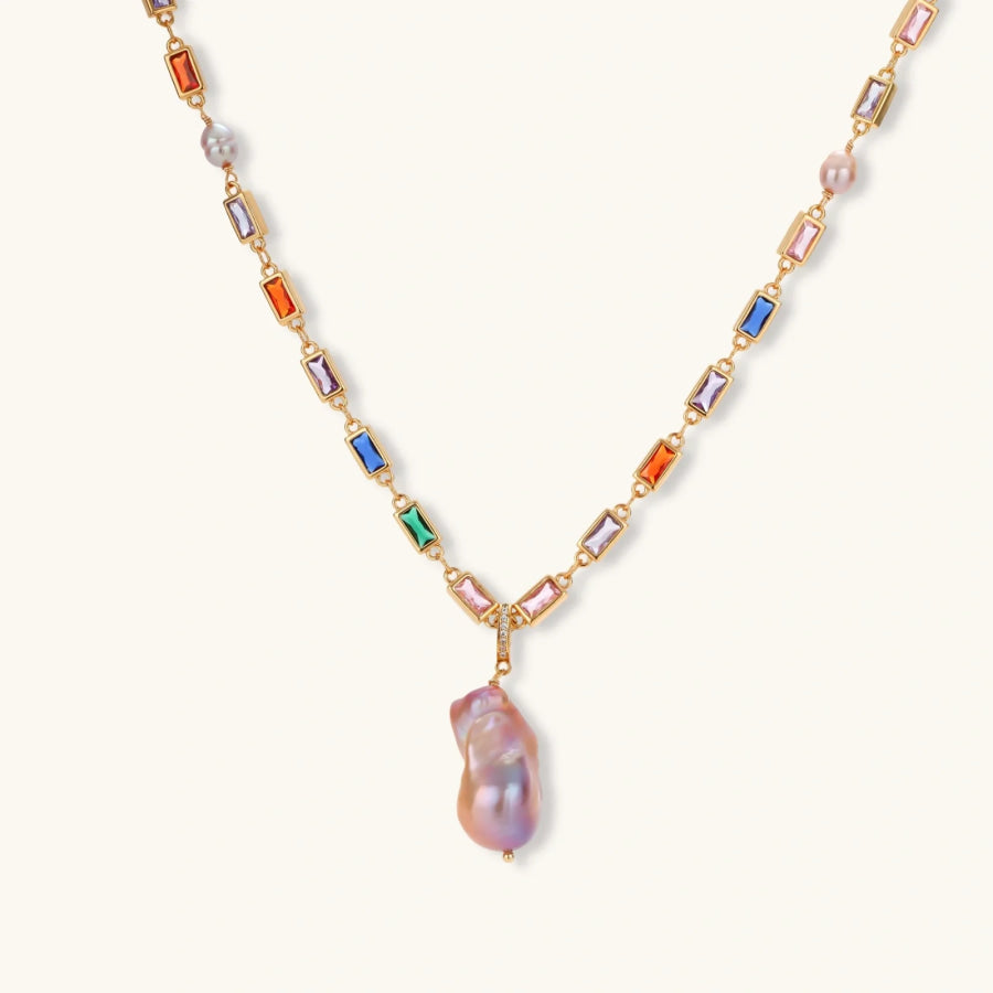 Rainbow Statement Necklace by Sandee Rain Boutique Necklaces
